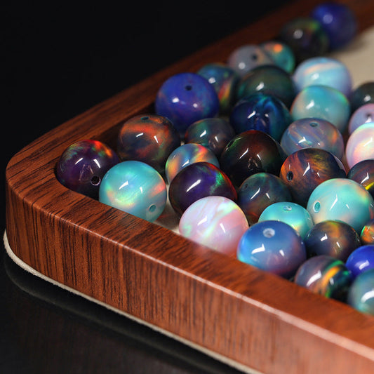 11*12mm Tibetan barrel cut sythentic opal beads - CreamyMoon