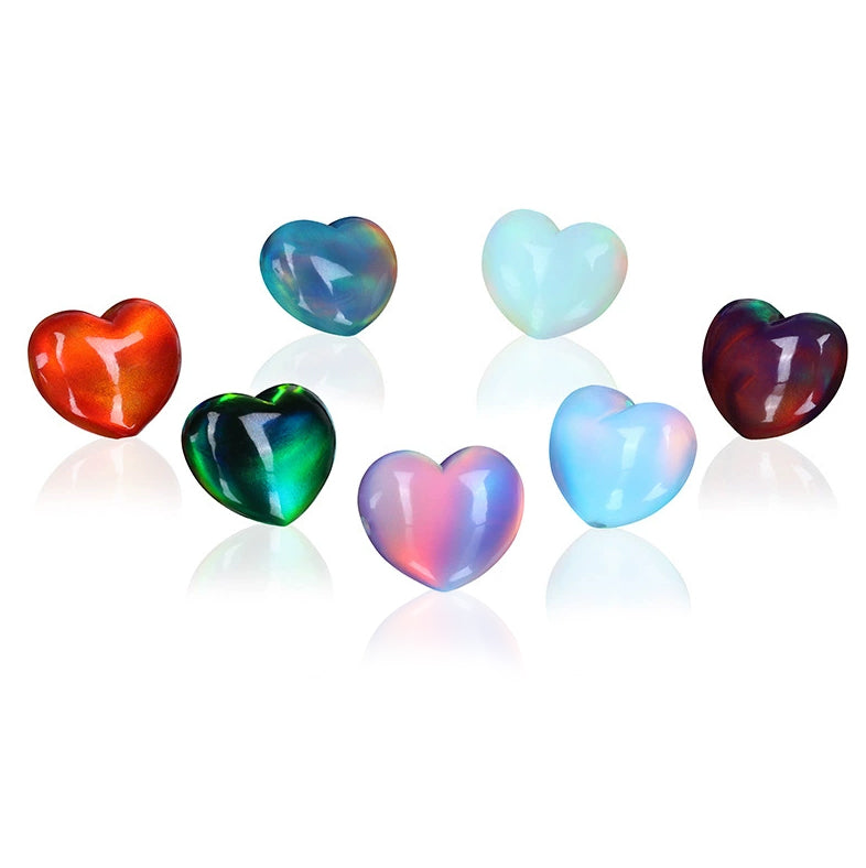 Synthetic Opal Beads-Heart Shaped