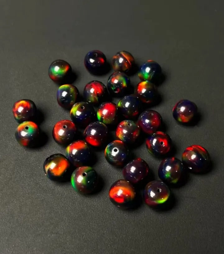 11*12mm Tibetan barrel cut sythentic opal beads - CreamyMoon