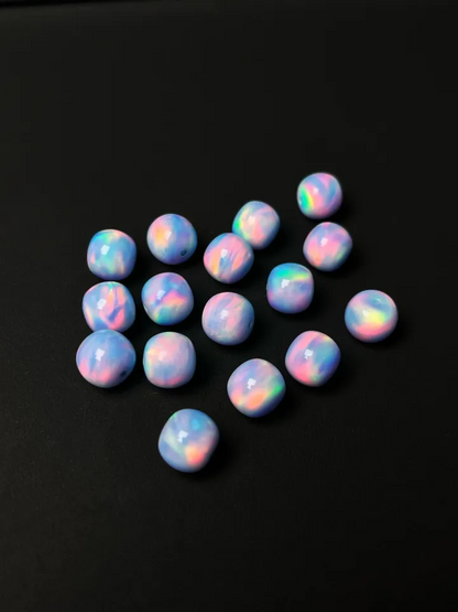 11*12mm Tibetan barrel cut sythentic opal beads - CreamyMoon