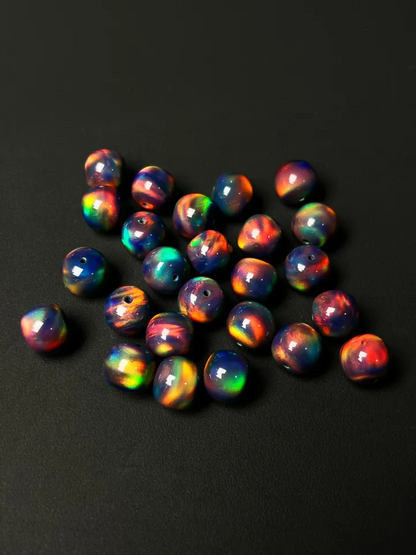11*12mm Tibetan barrel cut sythentic opal beads - CreamyMoon