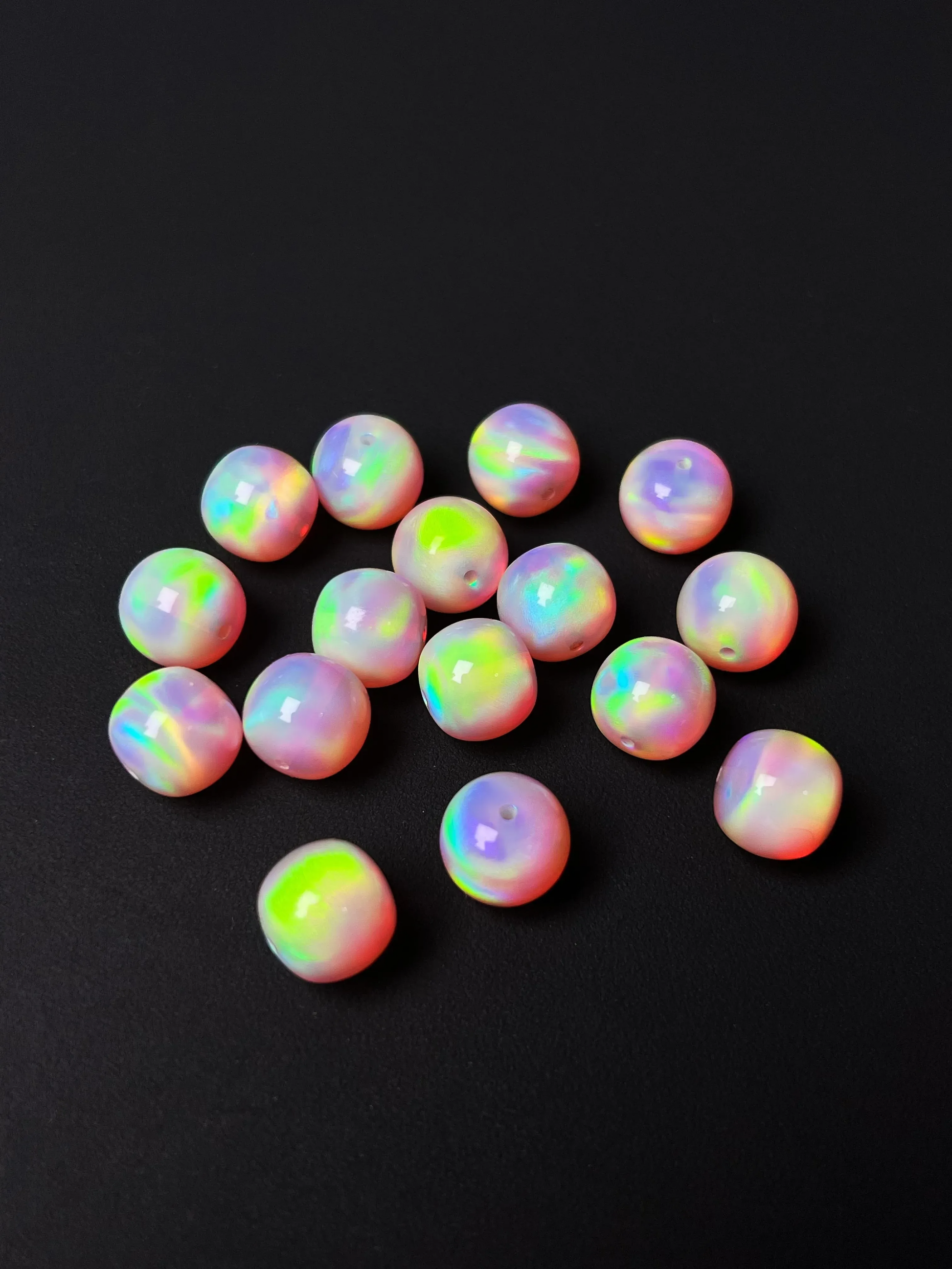 11*12mm Tibetan barrel cut sythentic opal beads - CreamyMoon