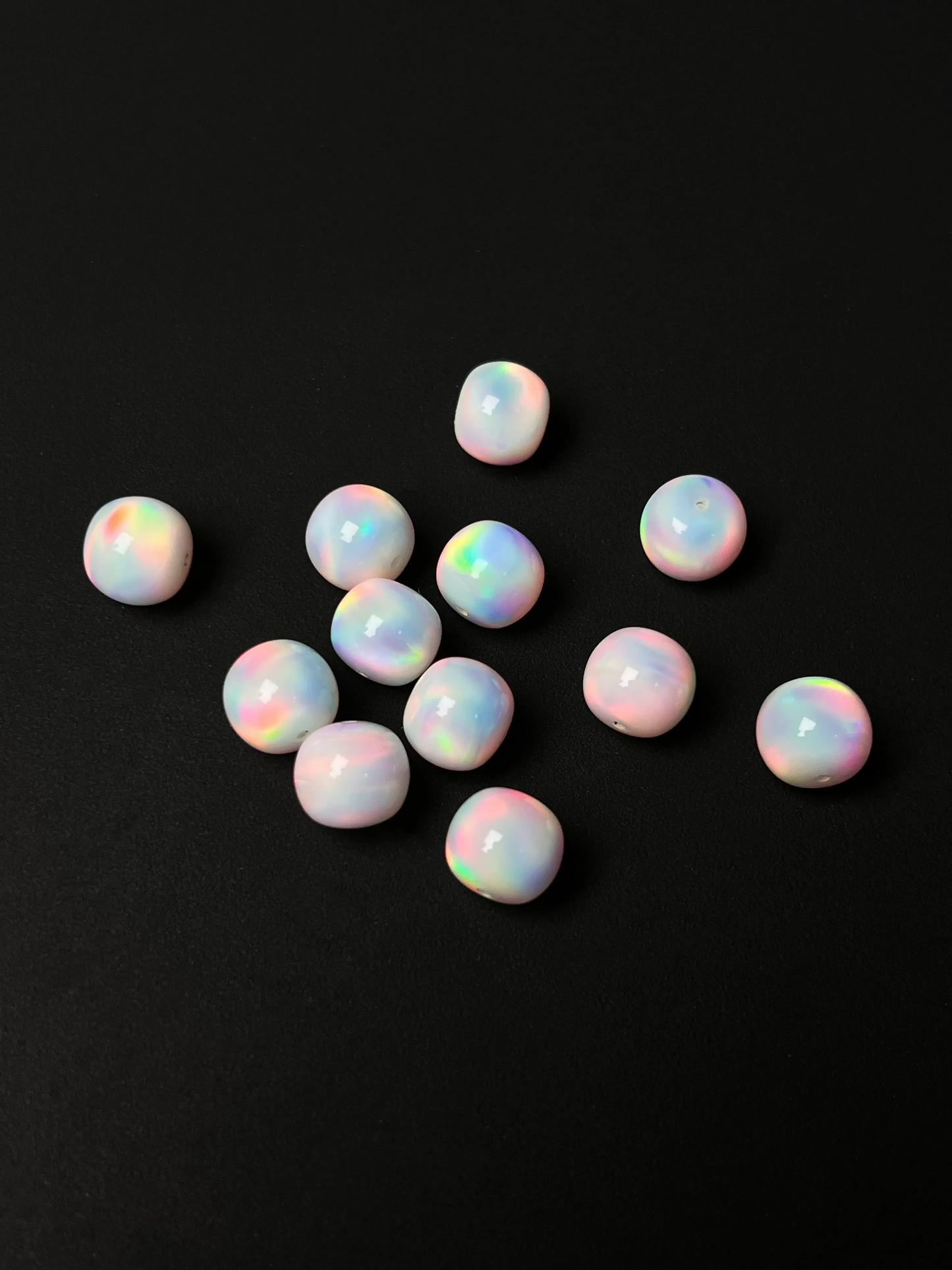 11*12mm Tibetan barrel cut sythentic opal beads - CreamyMoon
